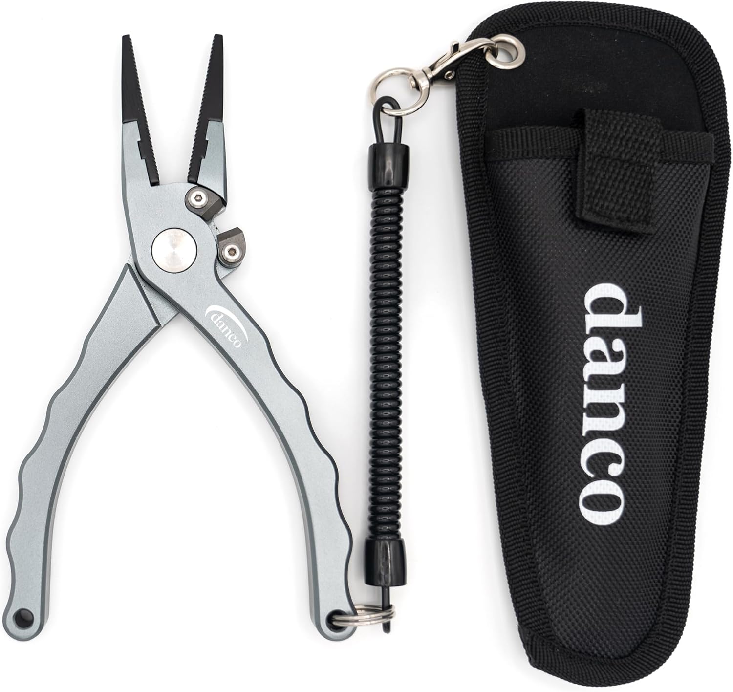 BRAND, CATEGORY, DANCO, PLIERS & HOOK REMOVERS, danco 7.5-inch Aluminum Fishing Pliers with Tungsten-Carbide Side Cutters - T6-6061 Aircraft Grade Aluminum Construction - Saltwater Resistant Fishing Pliers with Sheath