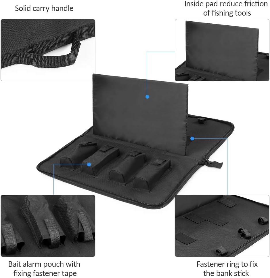 BITE INDICATORS, BRAND, CATEGORY, FUNIEN, Fishing Bite Alarms Fishing Banksticks Swingers Set with Padded Fishing Tool Bag