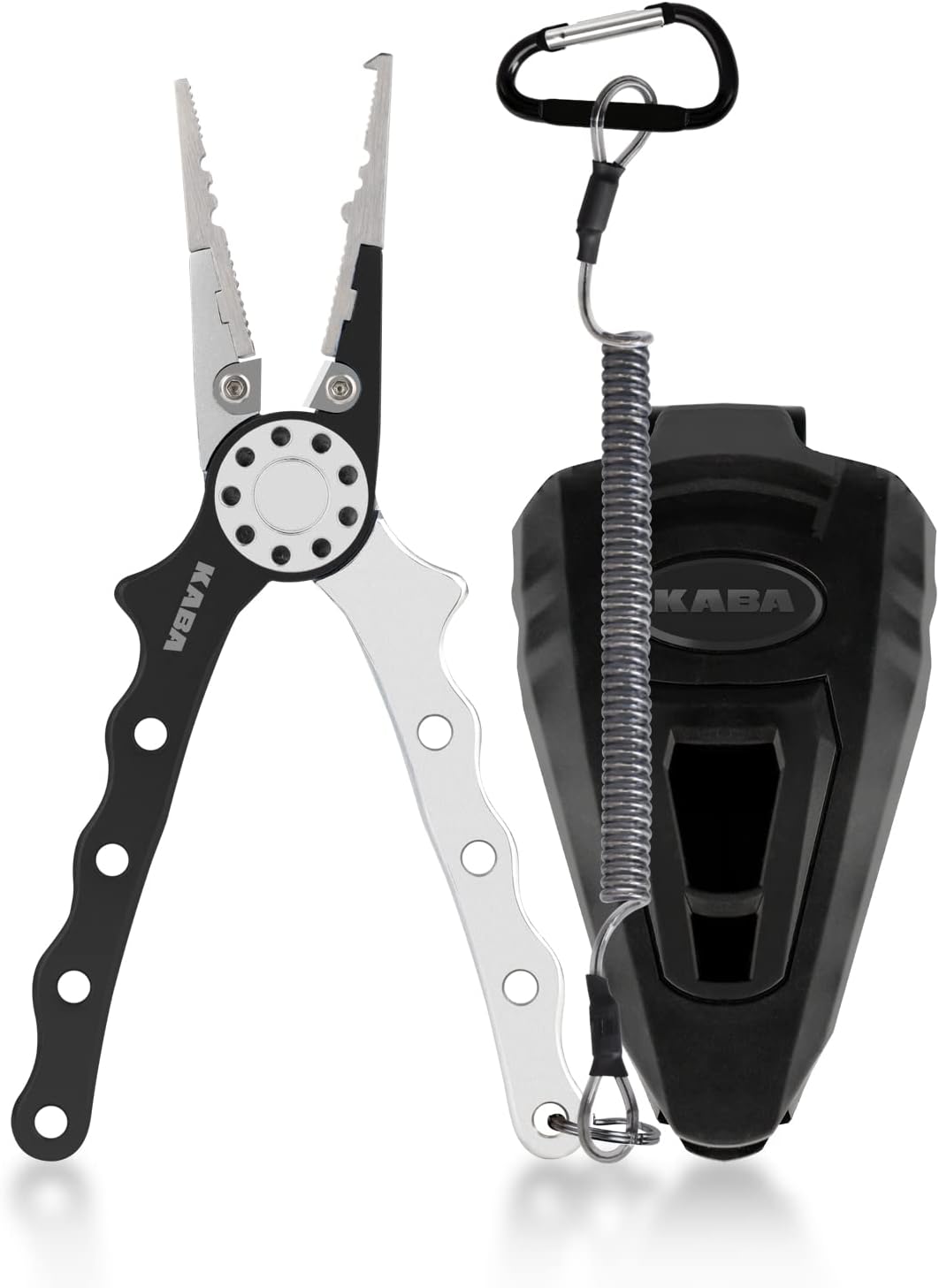 BRAND, CATEGORY, KABA, PLIERS & HOOK REMOVERS, kaba Aluminum Fishing Pliers, Corrosion Resistance Braid Line Cutters, Light Weight Split Ring Pliers, Fish Hook Remover Fishing Gear with Sheath and Lanyard, Fishing Gifts for Men